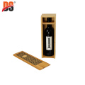 DS Bamboo Hollowed-out Wine Packaging Box Sliding Lip Wooden Wine Box Gift Storage Box